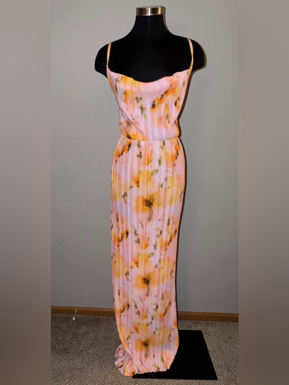 Pretty little Thing Women’s Long maxi sleeveless Strap Floral Summer Dress Sz 6